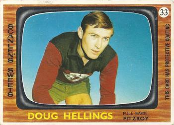 1967 Scanlens VFL #33 Doug Hellings Front